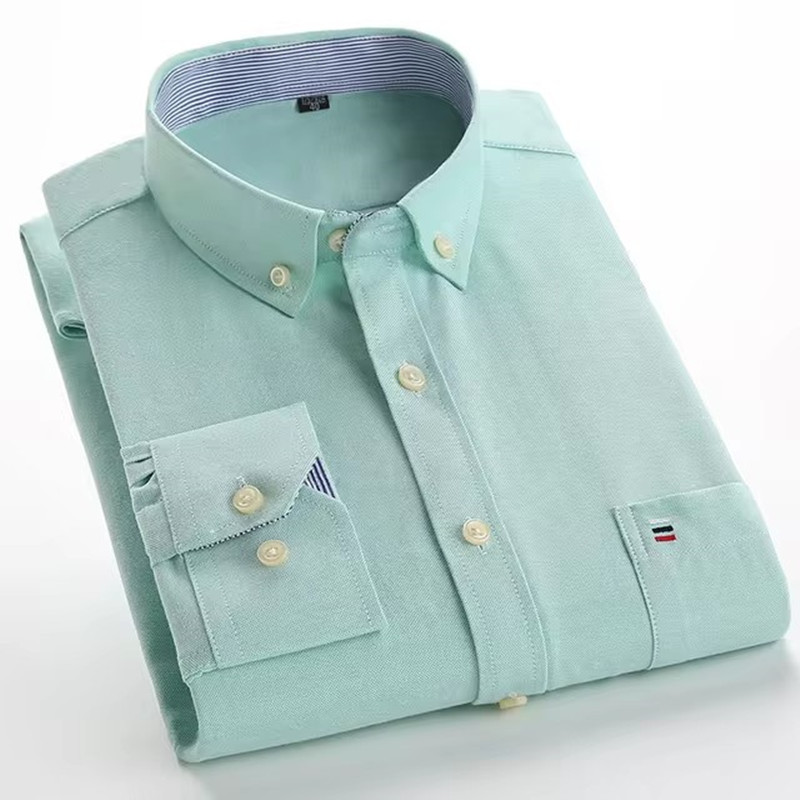 Oxford Cotton Casual Shirt Business - Chemise à manches longues à rayures