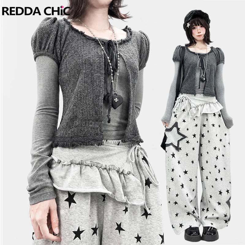 T-Shirts - Ensemble deux pièces haut cardigan à