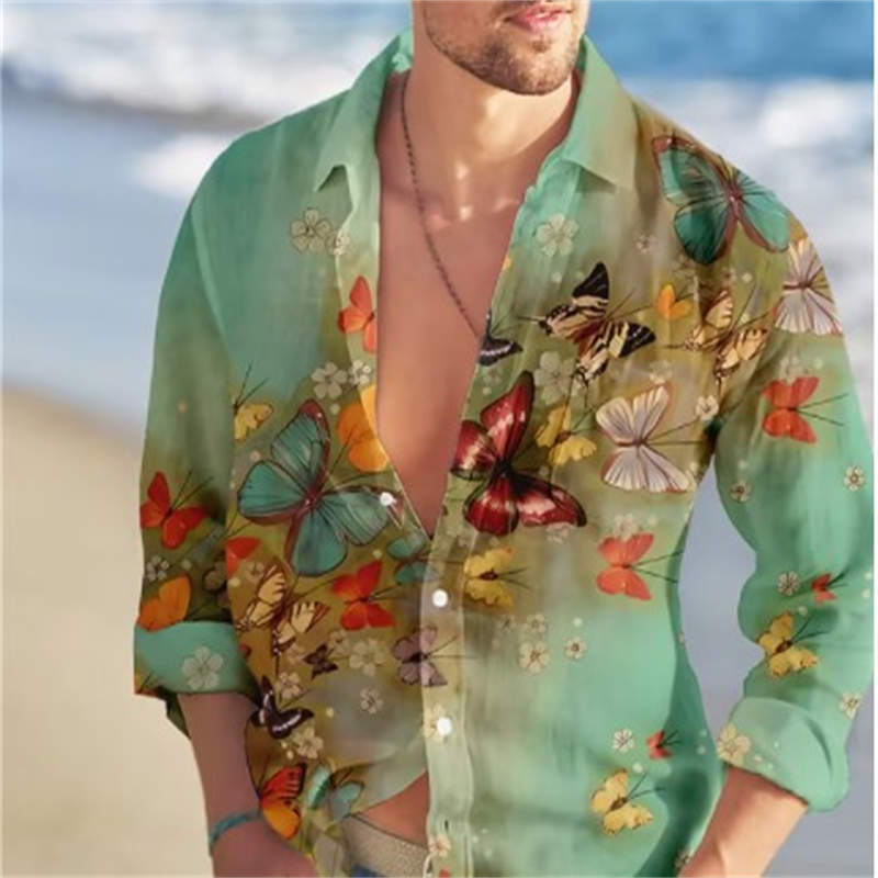 Vintage Hawaiian Floral Shirt - Chemises hawaïennes à imprimé floral 3D
