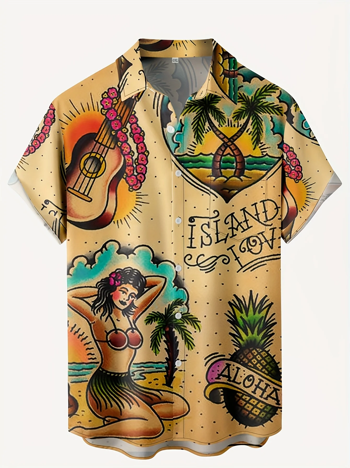 Vintage Hawaiian Floral Shirt - Chemises Hawaïennes Homme Multi-Styles Imprimé Tatouage