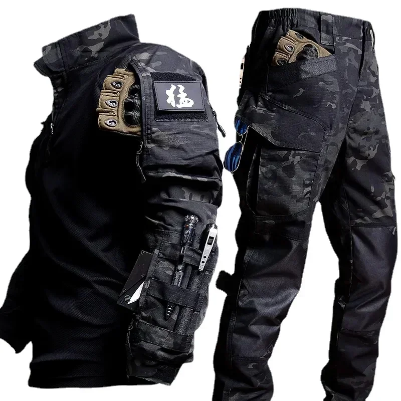 Tactical Military Shirt Cargo - Combinaisons tactiques pour hommes, vêtements d'airsoft,