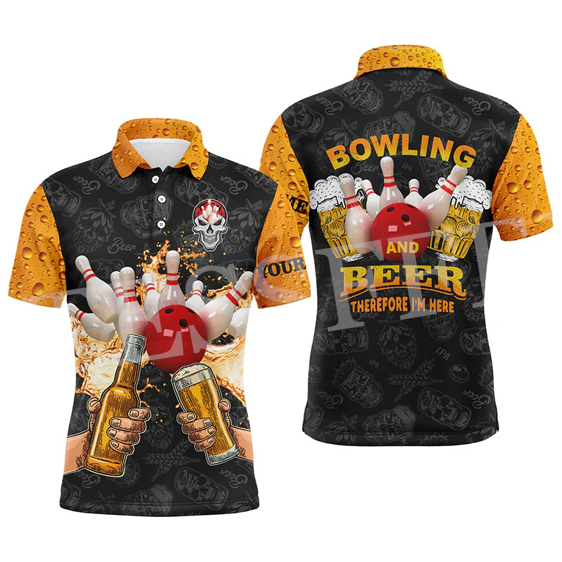 Polo Manches Courtes avec Nom  - Short Sleeve Bowling Shirt Retro avis et prix