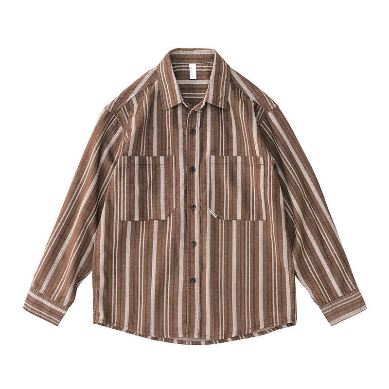 Chemise à manches longues en v - Corduroy Button Up Shirt Men avis et prix