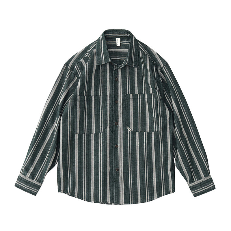 Chemise à manches longues en v - Corduroy Button Up Shirt Men avis et prix