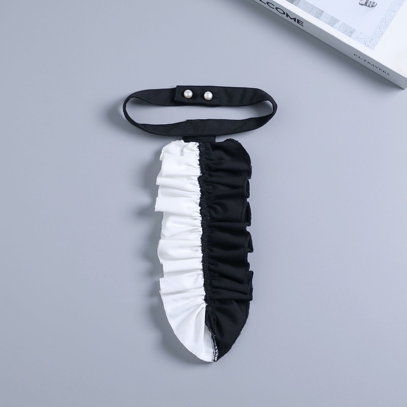 Collier à volants noir et blan - Shirts avis et prix