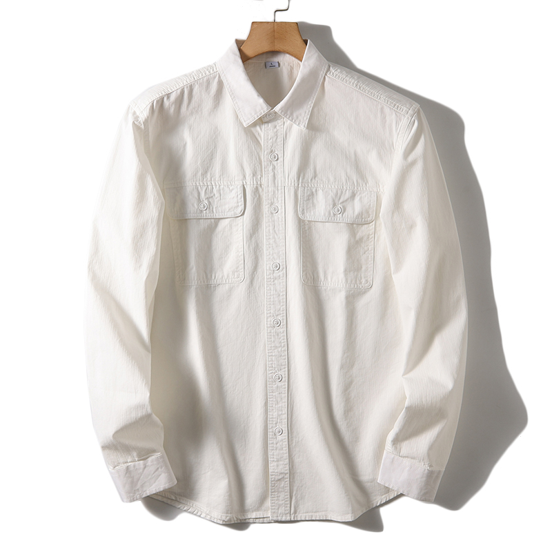 Chemise rétro à manches longue - Oxford Cotton Casual Shirt Business avis et prix