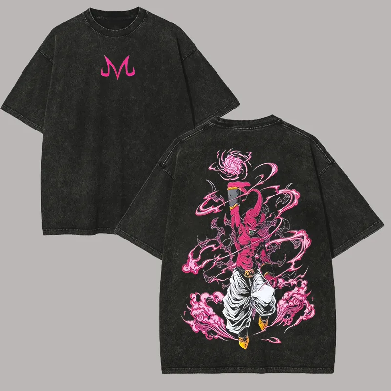 T-shirt Kid Buu Dragon Ball Z  - Acid Wash Vintage Graphic T Shirt avis et prix